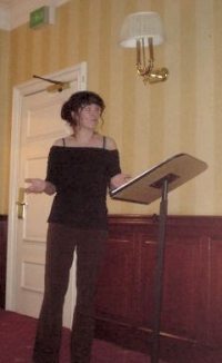 Speaker at lectern.